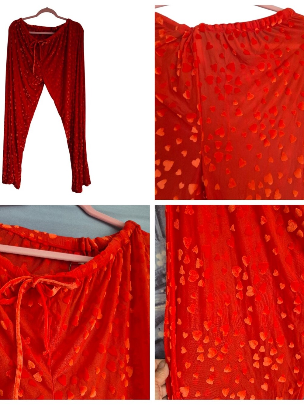 SKIMS Sheer Velvet Heart Cami And Pant Set - Picture 11 of 16